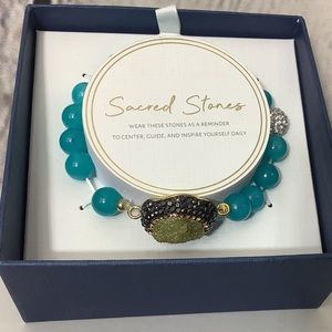 Natural Agate Druzy Stones Bracelet